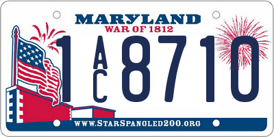 MD license plate 1AC8710