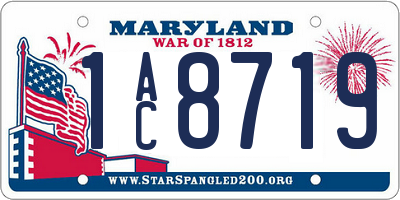 MD license plate 1AC8719