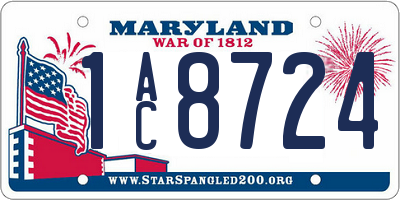 MD license plate 1AC8724