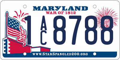 MD license plate 1AC8788