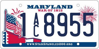 MD license plate 1AC8955