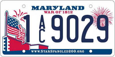 MD license plate 1AC9029