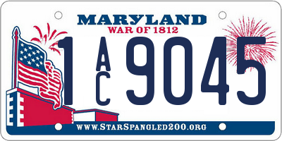 MD license plate 1AC9045