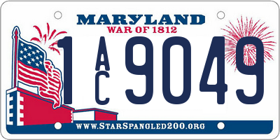 MD license plate 1AC9049