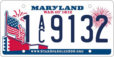 MD license plate 1AC9132