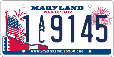 MD license plate 1AC9145