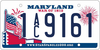 MD license plate 1AC9161