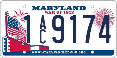 MD license plate 1AC9174