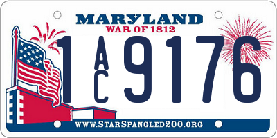 MD license plate 1AC9176