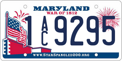MD license plate 1AC9295