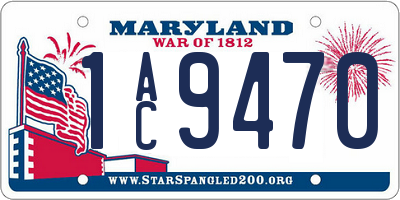 MD license plate 1AC9470