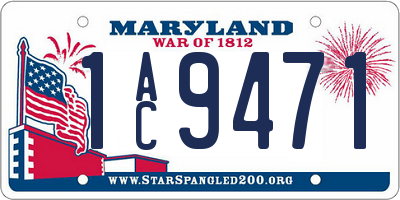 MD license plate 1AC9471