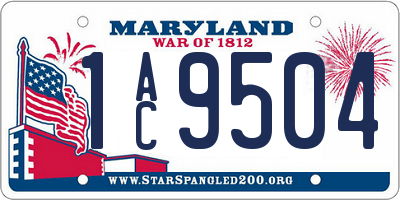 MD license plate 1AC9504