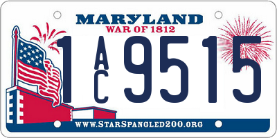 MD license plate 1AC9515