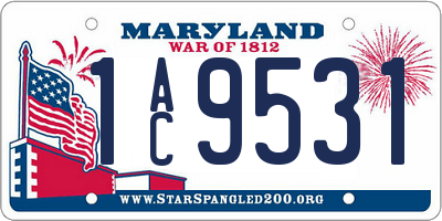 MD license plate 1AC9531
