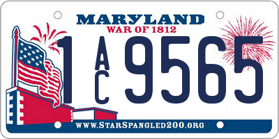 MD license plate 1AC9565