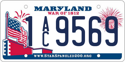 MD license plate 1AC9569