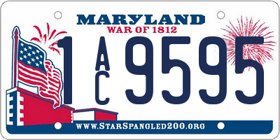 MD license plate 1AC9595