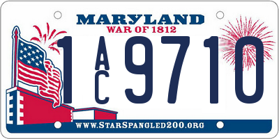 MD license plate 1AC9710