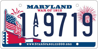 MD license plate 1AC9719