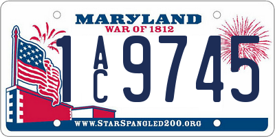 MD license plate 1AC9745