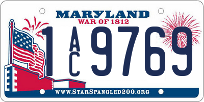 MD license plate 1AC9769