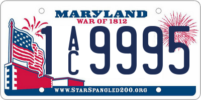 MD license plate 1AC9995