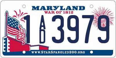 MD license plate 1AD3979
