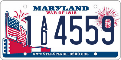 MD license plate 1AD4559