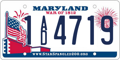 MD license plate 1AD4719