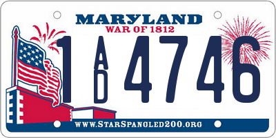 MD license plate 1AD4746
