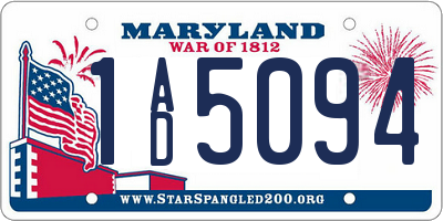 MD license plate 1AD5094