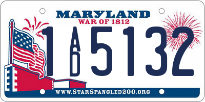 MD license plate 1AD5132
