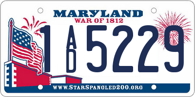MD license plate 1AD5229