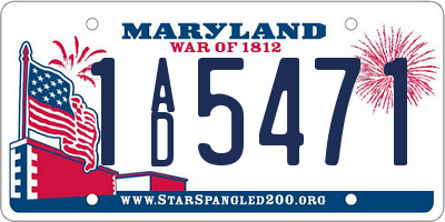 MD license plate 1AD5471