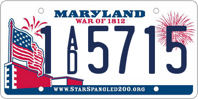MD license plate 1AD5715
