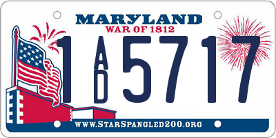 MD license plate 1AD5717
