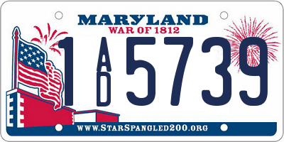 MD license plate 1AD5739