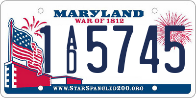 MD license plate 1AD5745
