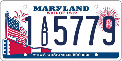 MD license plate 1AD5779