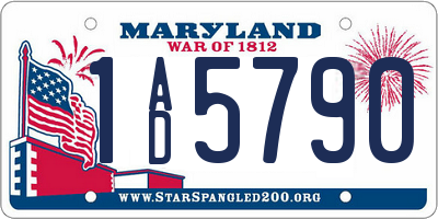 MD license plate 1AD5790