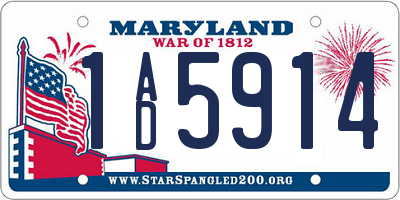 MD license plate 1AD5914