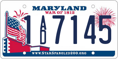 MD license plate 1AD7145