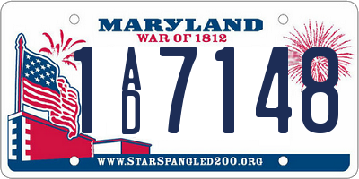MD license plate 1AD7148