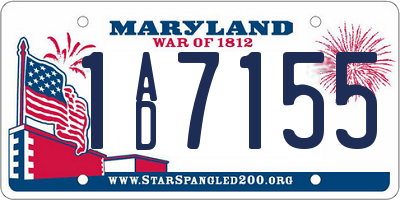 MD license plate 1AD7155