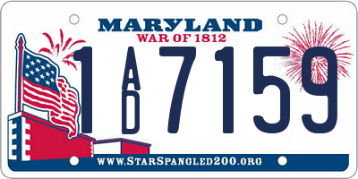MD license plate 1AD7159