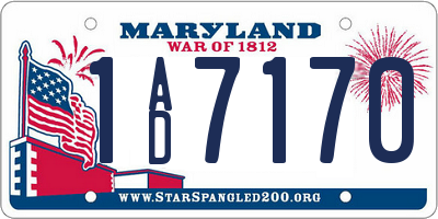 MD license plate 1AD7170