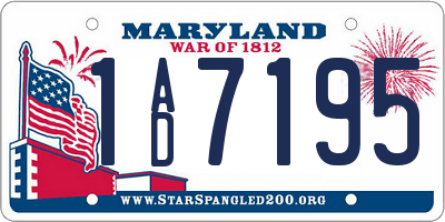 MD license plate 1AD7195