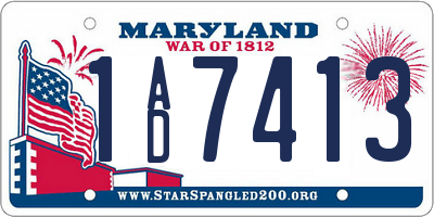 MD license plate 1AD7413