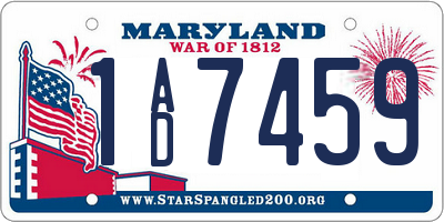 MD license plate 1AD7459